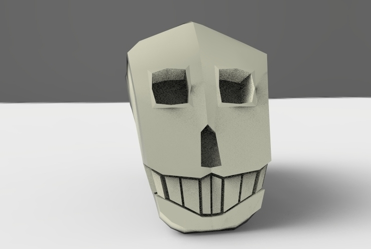 Mexican Low Poly Skull