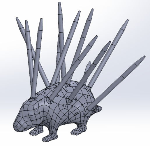 Custom Porcupine Pen Holder
