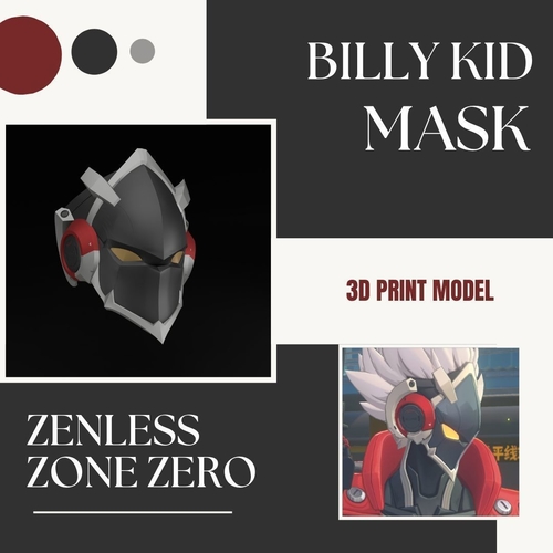 Billy Kid mask from Zenless Zone Zero 3D Print 566558