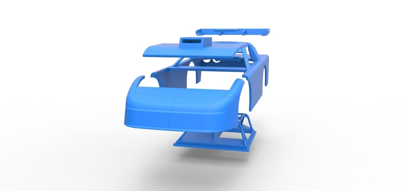 Shell of New Zealand Super Saloon race car 1:25 - Pinshape