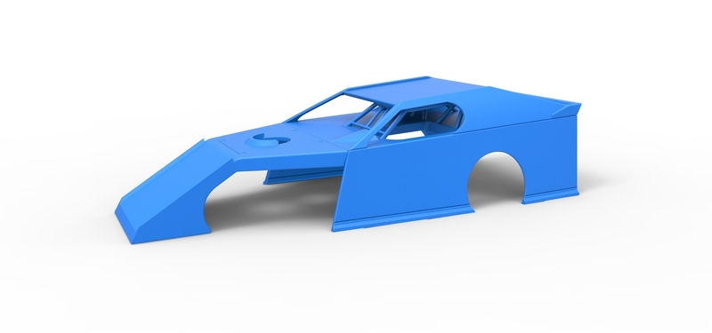 Shell of Dirt Modified stock car Scale 1:25