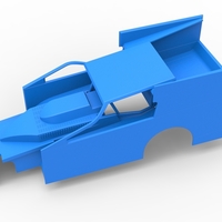 Shell of Northeast Outlaw Dirt Modified stock car V1 Scale 1:25 - Thumbnail 2