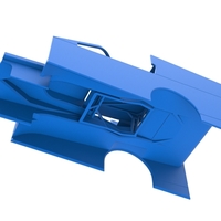 Shell of Northeast Outlaw Dirt Modified stock car V1 Scale 1:25 - Thumbnail 3