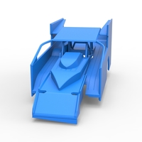 Shell of Northeast Outlaw Dirt Modified stock car V1 Scale 1:25 - Thumbnail 4
