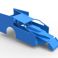 Shell of Northeast Outlaw Dirt Modified stock car V1 Scale 1:25 - Thumbnail 16