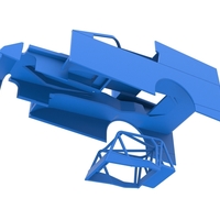 Shell of Northeast Outlaw Dirt Modified stock car V1 Scale 1:25 - Thumbnail 18