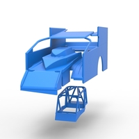 Shell of Northeast Outlaw Dirt Modified stock car V1 Scale 1:25 - Thumbnail 19