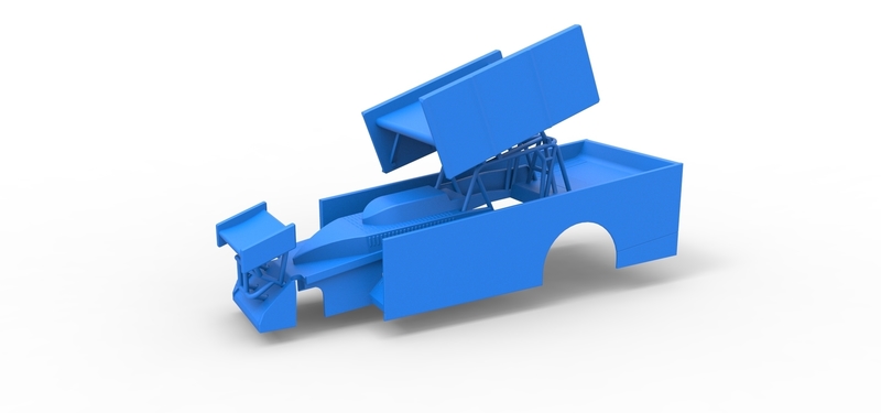 Shell of Northeast Outlaw Dirt Modified stock car V2 Scale 1:25
