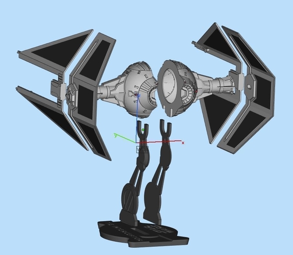 3D Printed TIE INTERCEPTOR STAR WARS 1:24 by dougldp21 | Pinshape