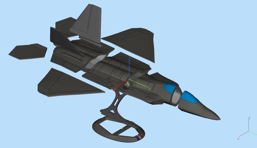 3D Printed F-22 RAPTOR by dougldp21 | Pinshape
