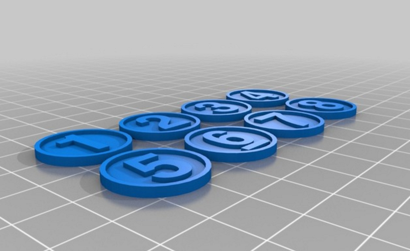Tabletop game tokens and markers 3D Print 56711