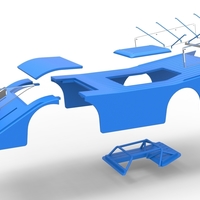 Shell of Vintage Outlaw dirt late model race car 1:25 - Thumbnail 16