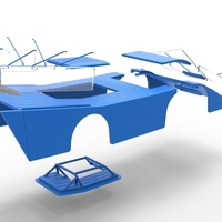 Shell of Vintage Outlaw dirt late model race car 1:25 - Thumbnail 23