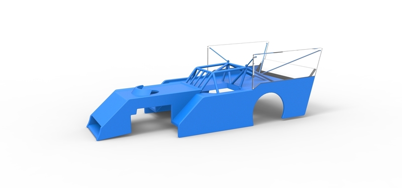 Shell of Outlaw Figure 8 Modified stock car 1:25