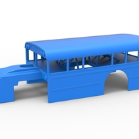 Small Shell of Outlaw Figure 8 Modified stock car as School bus 1:25 3D Printing 567366