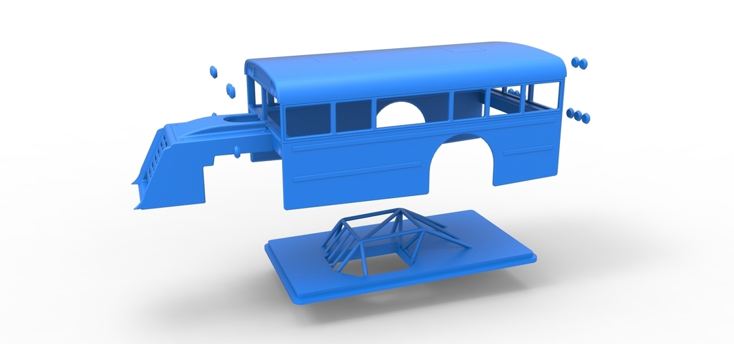 Shell of Outlaw Figure 8 Modified stock car as School bus 1:25 3D Print 567381