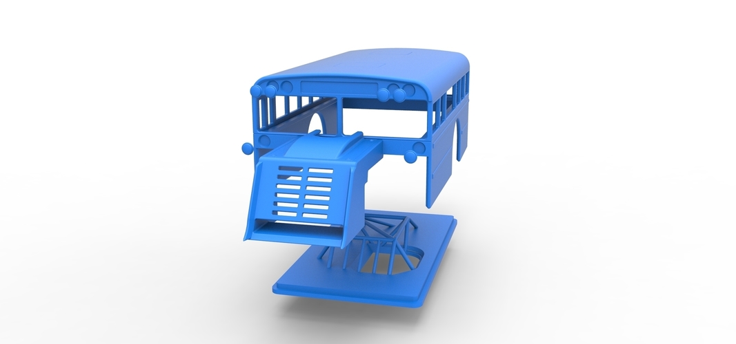 Shell of Outlaw Figure 8 Modified stock car as School bus 1:25 3D Print 567384