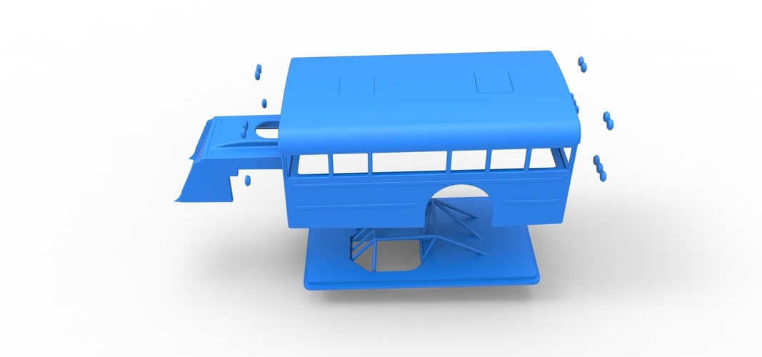 Shell of Outlaw Figure 8 Modified stock car as School bus 1:25 3D Print 567386