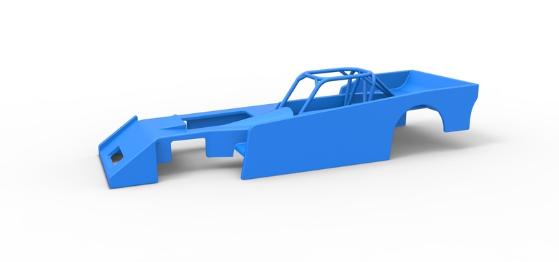 Shell of Small Block Supermodified race car 1:25
