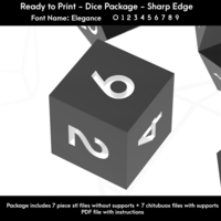 Dice Set – Ready to Print - Elegance Font - Thumbnail 4