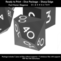 Dice Set – Ready to Print - Elegance Font - Thumbnail 5