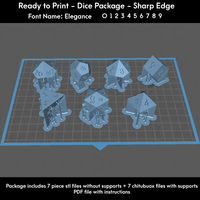 Dice Set – Ready to Print - Elegance Font - Thumbnail 8