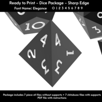 Dice Set – Ready to Print - Elegance Font - Thumbnail 9