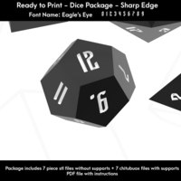 Dice Set – Ready to Print - Eagle's Eye  Font - Thumbnail 4
