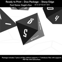 Dice Set – Ready to Print - Eagle's Eye  Font - Thumbnail 6