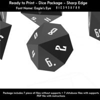 Dice Set – Ready to Print - Eagle's Eye  Font - Thumbnail 7