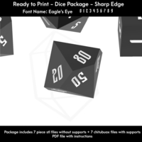 Dice Set – Ready to Print - Eagle's Eye  Font - Thumbnail 8