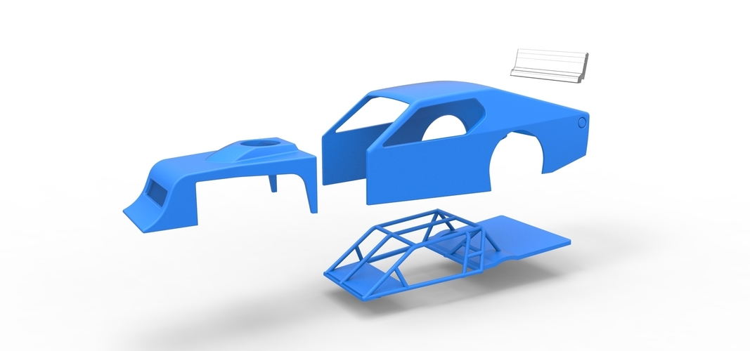 Car Shell Print 3D Printed Shell of Asphalt Modified stock car V1 Scale 1:25 by ...