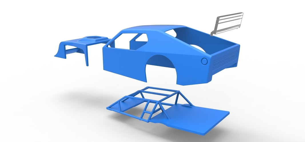Car Shell Print 3D Printed Shell of Asphalt Modified stock car V1 Scale 1:25 by ...