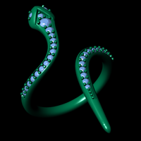 Snake ring design 3d render - Thumbnail 7