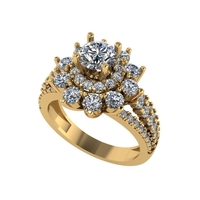 Diamond ring design 3d render - Thumbnail 1