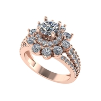 Diamond ring design 3d render - Thumbnail 2