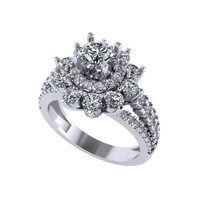 Diamond ring design 3d render - Thumbnail 3