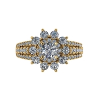 Diamond ring design 3d render - Thumbnail 4