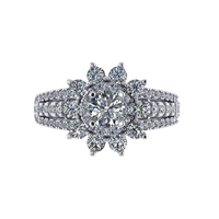 Diamond ring design 3d render - Thumbnail 6