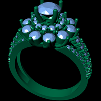 Diamond ring design 3d render - Thumbnail 8