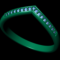Diamond ring design 3d render - Thumbnail 8