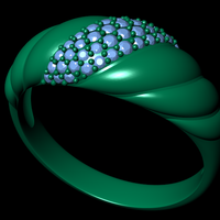 Diamond ring design 3d render - Thumbnail 8