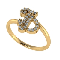 Diamond ring design 3d render - the letter TD - Thumbnail 1