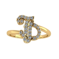 Diamond ring design 3d render - the letter TD - Thumbnail 6