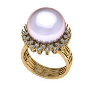 Diamond ring design 3d render - Thumbnail 1