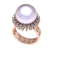 Diamond ring design 3d render - Thumbnail 2