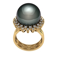 Diamond ring design 3d render - Thumbnail 4