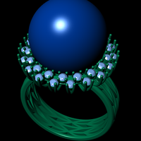 Diamond ring design 3d render - Thumbnail 7