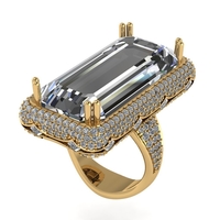 Diamond ring design 3d render - Thumbnail 2