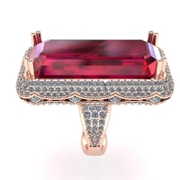 Diamond ring design 3d render - Thumbnail 4